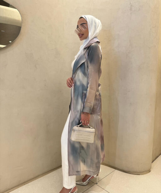 Organza long blazer