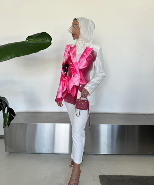 Alternative view of Floral-print cotton blazer