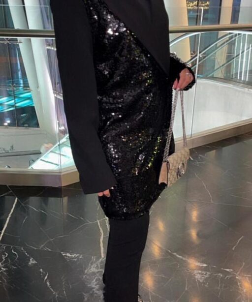 Alternative view of Black sequined