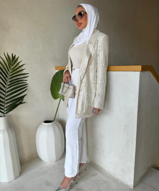 Gold sequin blazer