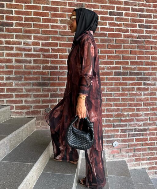 Printed chiffon set