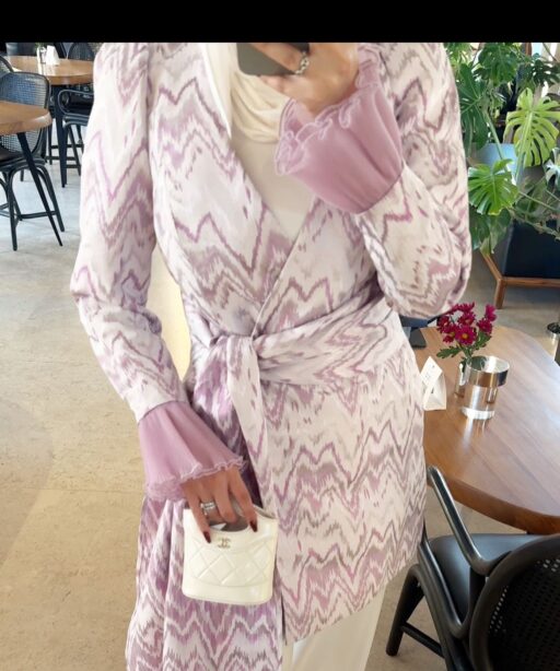 Purple brocade blazer